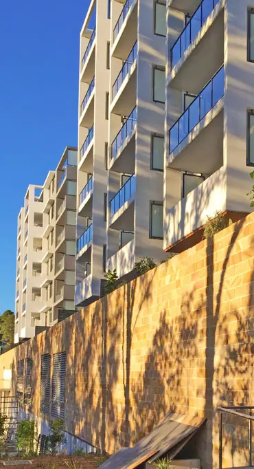 Home of Stone stone cladding on an apartment building