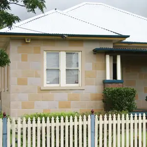 Sandstone cladding on a house
